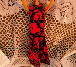BARBIE OR BARBIE CLONE SLEEVELESS PALAZZO RED AND NAVY JUMPSUIT, HONG KONG ERA